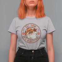 Yee Haw It Is Christmas T Shirt For Women Funny Black Santa Cowboy - Wonder Print Shop
