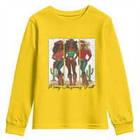 Merry Christmas Y'all Youth Sweatshirt Funny Western Holiday Gift For Cowgirl - Wonder Print Shop
