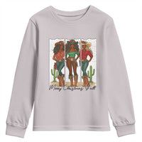 Merry Christmas Y'all Youth Sweatshirt Funny Western Holiday Gift For Cowgirl - Wonder Print Shop
