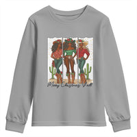 Merry Christmas Y'all Youth Sweatshirt Funny Western Holiday Gift For Cowgirl - Wonder Print Shop
