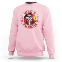 Black Santa Merry And Melanated Sweatshirt Christmas Holiday Gift - Wonder Print Shop