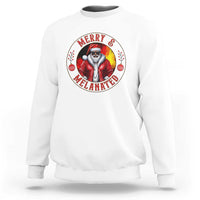 Black Santa Merry And Melanated Sweatshirt Christmas Holiday Gift - Wonder Print Shop