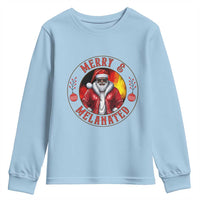 Black Santa Merry And Melanated Youth Sweatshirt Christmas Holiday Gift - Wonder Print Shop