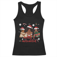 Melanin Christmas Racerback Tank Top Merry And Melanated Holiday Gift For Girl - Wonder Print Shop