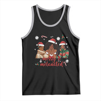 Melanin Christmas Tank Top Merry And Melanated Holiday Gift For Girl - Wonder Print Shop