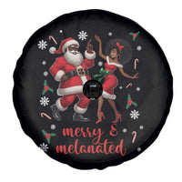 African American Christmas Spare Tire Cover Funny Dancing Black Santa And Mrs Claus Merry And Melanated - Wonder Print Shop