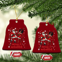 African American Christmas Ceramic Ornament Funny Dancing Black Santa And Mrs Claus Merry And Melanated - Wonder Print Shop