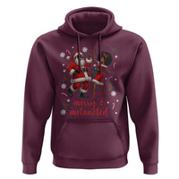 African American Christmas Hoodie Funny Dancing Black Santa And Mrs Claus Merry And Melanated - Wonder Print Shop