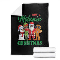 Have A Melanin Christmas Throw Blanket Black Family African American Xmas Gift - Wonder Print Shop