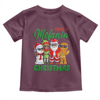 Have A Melanin Christmas Toddler T Shirt Black Family African American Xmas Gift - Wonder Print Shop