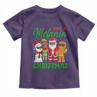 Have A Melanin Christmas Toddler T Shirt Black Family African American Xmas Gift - Wonder Print Shop