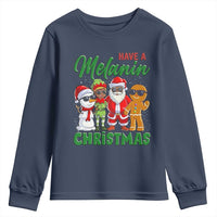 Have A Melanin Christmas Youth Sweatshirt Black Family African American Xmas Gift - Wonder Print Shop