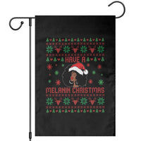 Have A Melanin Christmas Garden Flag Cute Black Santa Girl Ugly Xmas - Wonder Print Shop