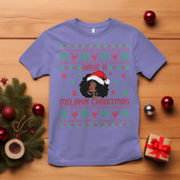 Have A Melanin Christmas T Shirt Cute Black Santa Girl Ugly Xmas - Wonder Print Shop