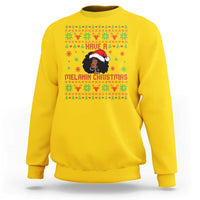 Have A Melanin Christmas Sweatshirt Cute Black Santa Girl Ugly Xmas - Wonder Print Shop
