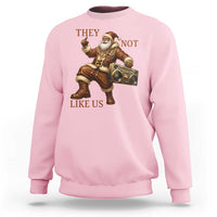 They Not Like Us Sweatshirt Funny Christmas Black Santa Claus - Wonder Print Shop