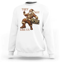 They Not Like Us Sweatshirt Funny Christmas Black Santa Claus - Wonder Print Shop