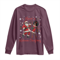 Have A Melanin Christmas Long Sleeve Shirt Funny Dancing Santa And Mrs Claus Culture Gift - Wonder Print Shop