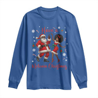 Have A Melanin Christmas Long Sleeve Shirt Funny Dancing Santa And Mrs Claus Culture Gift - Wonder Print Shop