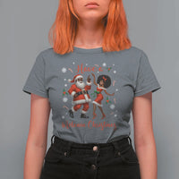 Have A Melanin Christmas T Shirt For Women Funny Dancing Santa And Mrs Claus Culture Gift - Wonder Print Shop