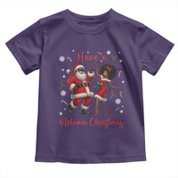 Have A Melanin Christmas Toddler T Shirt Funny Dancing Santa And Mrs Claus Culture Gift - Wonder Print Shop