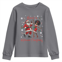 Have A Melanin Christmas Youth Sweatshirt Funny Dancing Santa And Mrs Claus Culture Gift - Wonder Print Shop