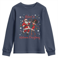 Have A Melanin Christmas Youth Sweatshirt Funny Dancing Santa And Mrs Claus Culture Gift - Wonder Print Shop