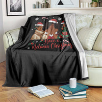 Have A Melanin Christmas Throw Blanket Black Girl Xmas Gift - Wonder Print Shop