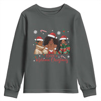 Have A Melanin Christmas Youth Sweatshirt Black Girl Xmas Gift - Wonder Print Shop