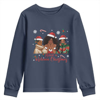 Have A Melanin Christmas Youth Sweatshirt Black Girl Xmas Gift - Wonder Print Shop