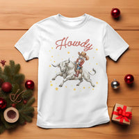 Funny Nutcracker Bull Riding T Shirt Howdy Western Christmas Holiday Gift - Wonder Print Shop