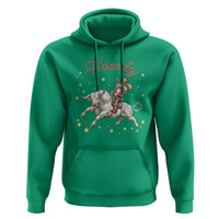 Funny Nutcracker Bull Riding Hoodie Howdy Western Christmas Holiday Gift - Wonder Print Shop