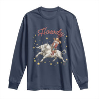 Funny Nutcracker Bull Riding Long Sleeve Shirt Howdy Western Christmas Holiday Gift - Wonder Print Shop