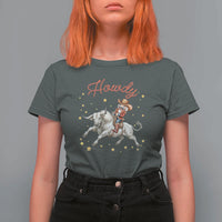Funny Nutcracker Bull Riding T Shirt For Women Howdy Western Christmas Holiday Gift - Wonder Print Shop