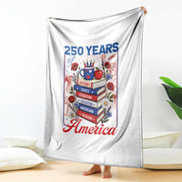 250 Years Of America American Teacher Graphic Throw Blanket Patriotic Educator Gift