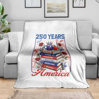 250 Years Of America American Teacher Graphic Throw Blanket Patriotic Educator Gift