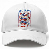 250 Years Of America American Teacher Graphic Baseball Cap Patriotic Educator Gift