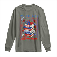 250 Years Of America American Teacher Graphic Long Sleeve Shirt Patriotic Educator Gift