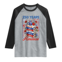 250 Years Of America American Teacher Graphic Raglan Shirt Patriotic Educator Gift