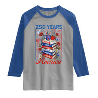 250 Years Of America American Teacher Graphic Raglan Shirt Patriotic Educator Gift