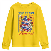 250 Years Of America American Teacher Graphic Youth Sweatshirt Patriotic Educator Gift