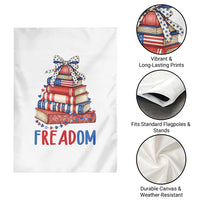 Funny Patriotic Book Lover Gift Garden Flag Freadom