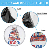 Funny Patriotic Book Lover Gift Spare Tire Cover Freadom