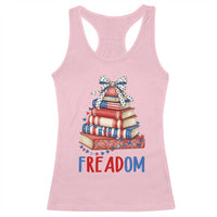 Funny Patriotic Book Lover Gift Racerback Tank Top Freadom