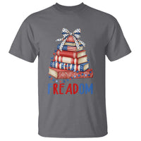 Funny Patriotic Book Lover Gift T Shirt Freadom