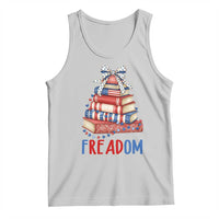 Funny Patriotic Book Lover Gift Tank Top Freadom