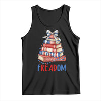 Funny Patriotic Book Lover Gift Tank Top Freadom