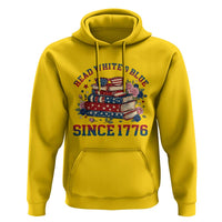 Funny Patriotic Book Lover Gift Hoodie Read White Blue Since 1776