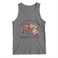 Funny Patriotic Book Lover Gift Tank Top Read White Blue Since 1776