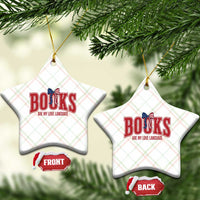 Patriotic Book Lover Gift Ceramic Ornament Books Are My Love Language